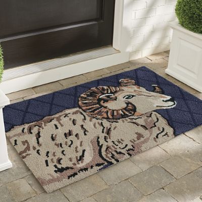 Rex the Ram Hooked Door Mat Grandin Road