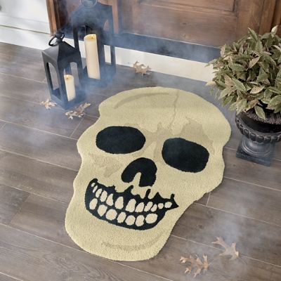 Vintage Skull Shaped Door Mat | Grandin Road