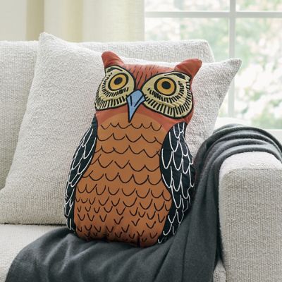 Owl throw clearance pillow