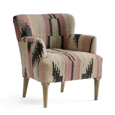 Kilim upholstered club discount chair