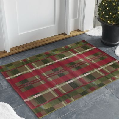 Layla Plaid Layering Door Mat Grandin Road