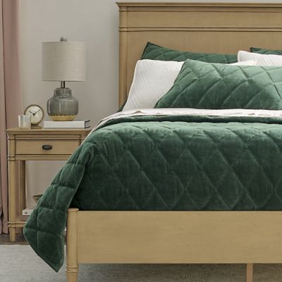 Bliss Velvet Diamond Stitched Quilt Grandin Road