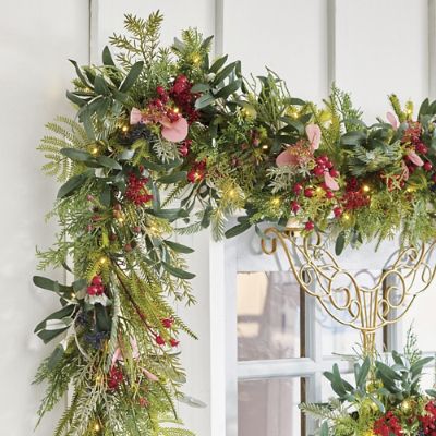 Faux Red Berry Holiday Garland