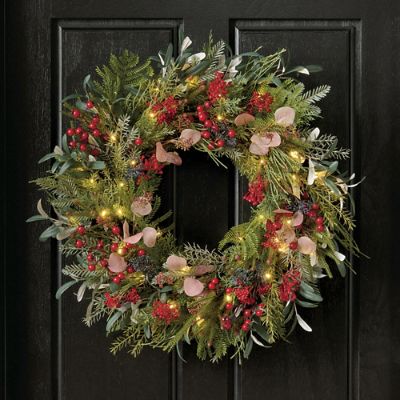 Homestead Christmas Cordless Wreath, 26