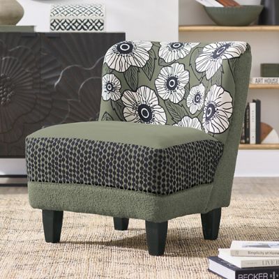 Embroidered accent online chair