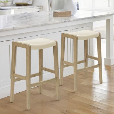 Cream backless deals bar stools