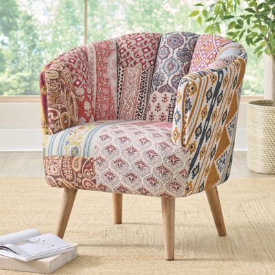 Peacock print 2024 accent chair