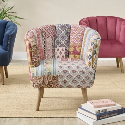 Pink patchwork online chair