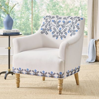 Maisie Embroidered Accent Chair