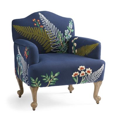 Astrid embroidered deals armchair