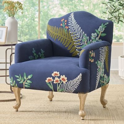 Embroidered deals accent chair