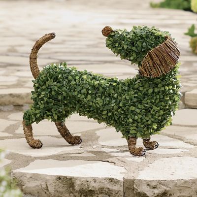 Faux Boxwood Dog, Dixie