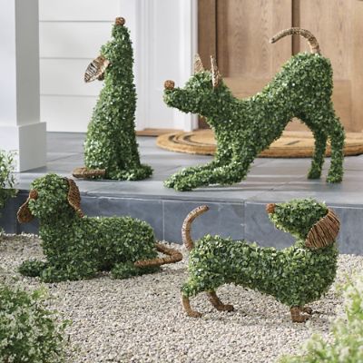 Faux Boxwood Dog, Harvey | Grandin Road