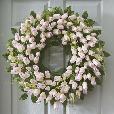 Blooming Tulip Wreaths | Grandin Road