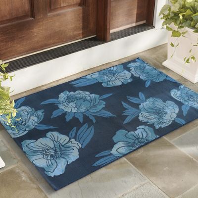 Peony Print Layering Door Mat Grandin Road