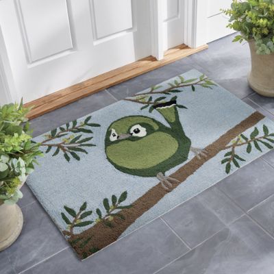 Bernadette Bird Hooked Door Mat Grandin Road