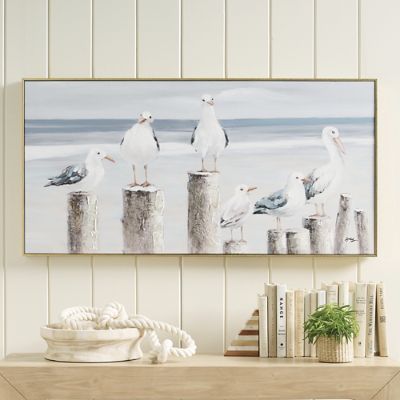Seagulls Framed Canvas Wall Art Grandin Road