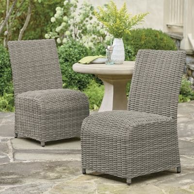 Montville Wicker Dining Armchairs, Set of Two | Grandin Road