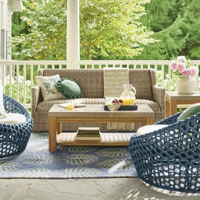 Montville Wicker Outdoor Sofa | Grandin Road