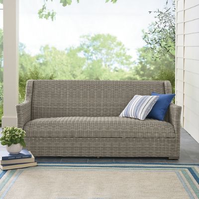 Wicker discount sofa indoor