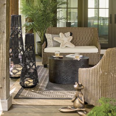 Frida Floor Lantern with Orb | Grandin Road
