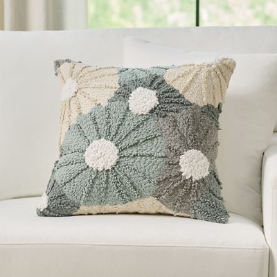 Floral discount embroidered pillow