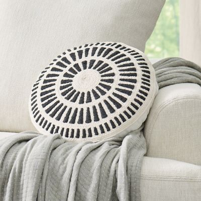 Monro モンロー　Round Cusion Siro Woven Round Pillow | Grandin Road