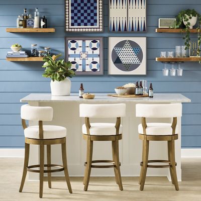 Counter height swivel bar deals stools with low back