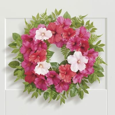 Hannah Hibiscus Wreath | Grandin Road