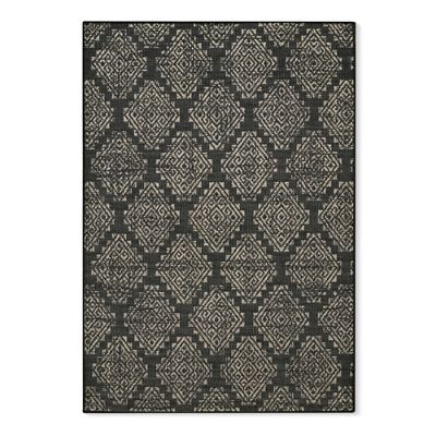 89.5×197 “Black Diamond” ViNTAGE RUG Montauk Diamond Outdoor Rug | Grandin Road