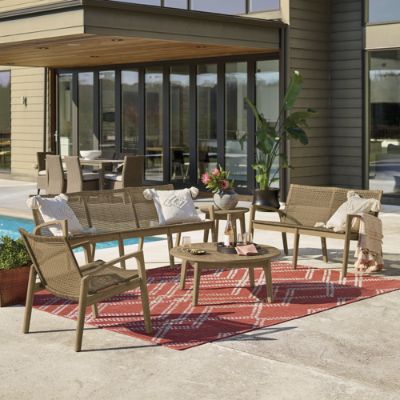 Noya Woven Outdoor Loveseat | Grandin Road