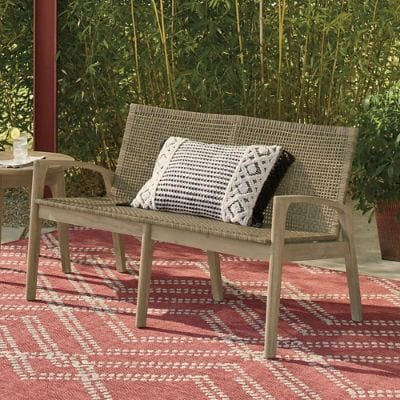 Noya Woven Outdoor Loveseat | Grandin Road