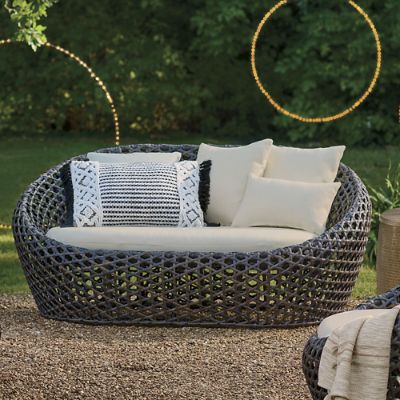 Mason Wicker Loveseat | Grandin Road