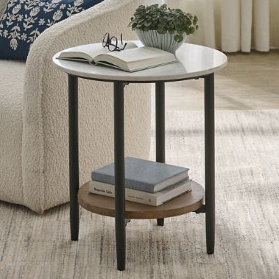 Teagan Marble Side Table, 22