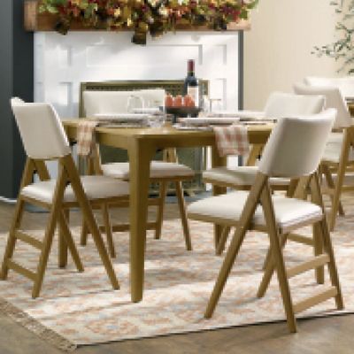 Frankie Upholstered Folding Chair, Set of Two | Grandin Road