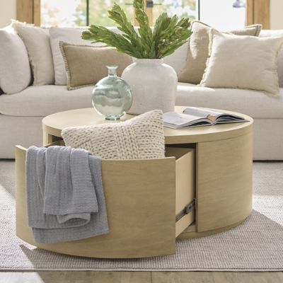 Adrian Round Coffee Table with Storage | Grandin Road
