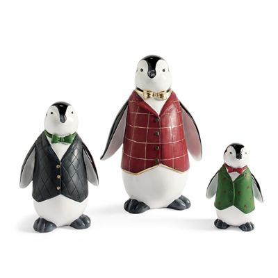 Dapper Tabletop Penguins, Set of 3 | Grandin Road