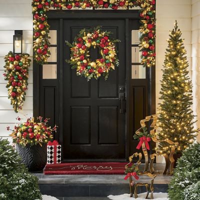 Happy Holidays Cordless Wreath | Grandin Road