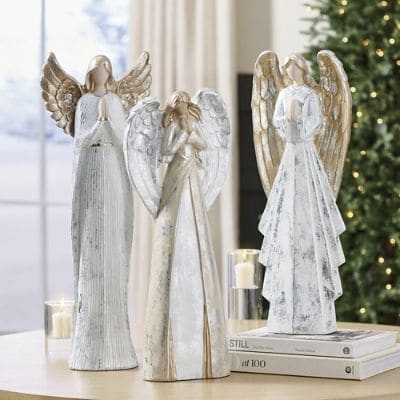 置物 angel Shimmer Angel Decor | Grandin Road