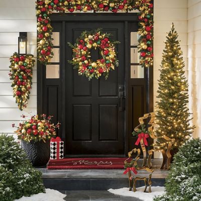 Outdoor Metal Reindeer, Set of 2 | Grandin Road