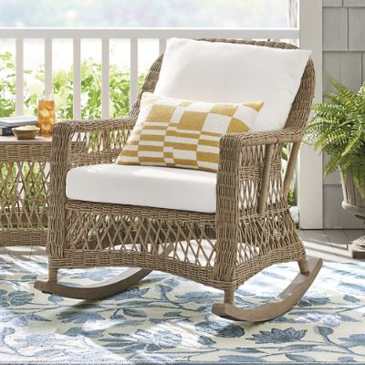 Palmetto Wicker Outdoor Rocker | Grandin Road