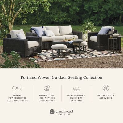 Portland Outdoor Nesting Side Tables, Set of Two | Grandin Road