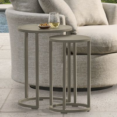 Portland Outdoor Nesting Side Tables, Set of Two | Grandin Road