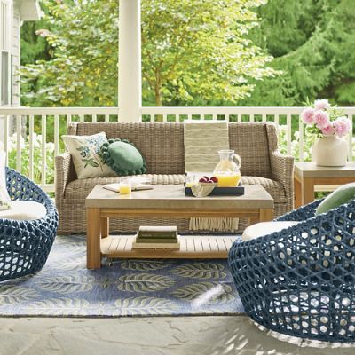 Palma Hand Hooked Outdoor Rug | Grandin Road