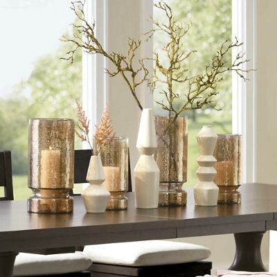 Hammered Glass Hurricane, Set of Two | Grandin Road