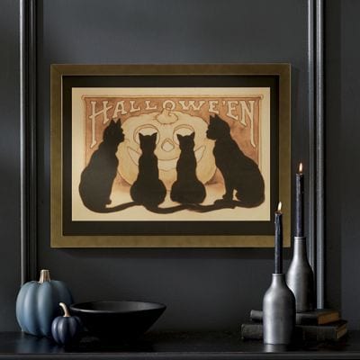Framed Black Cats Wall Art | Grandin Road