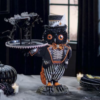 Katherine's Collection Macabre Owl Tabletop Server | Grandin Road