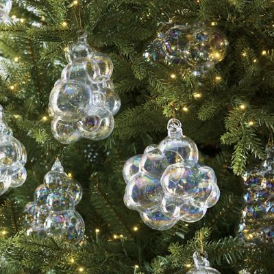 Iridescent Bubble Ornament, Set of Four | Grandin Road