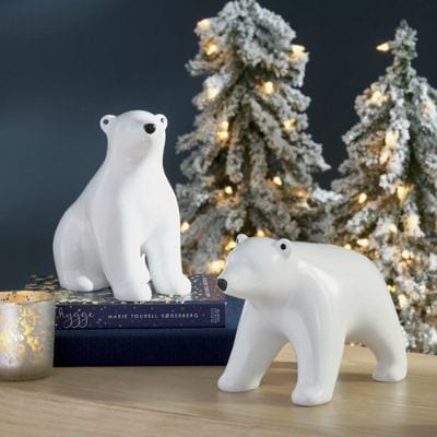 Tabletop Polar Bear, Set of Two | Grandin Road
