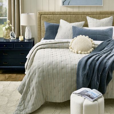 Ticking Stripe Cotton Sham | Grandin Road